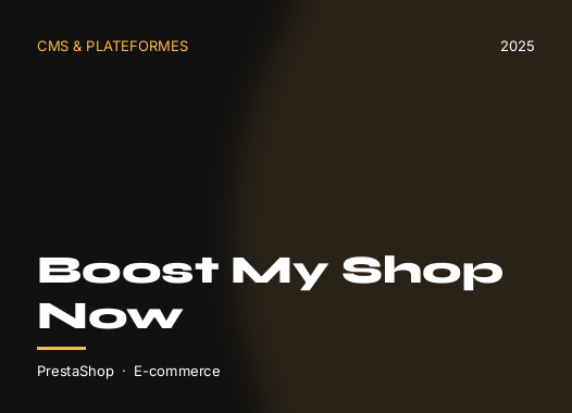 Voir le projet Boost My Shop Now