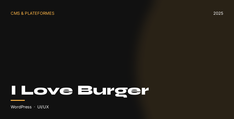 Voir le projet I Love Burger