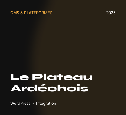 Voir le projet Le Plateau Ardéchois